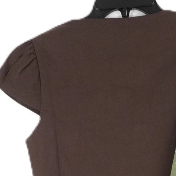 ASOS Design Square Neck Midi Sundress in Chocolate Brown - Picture 6 of 8